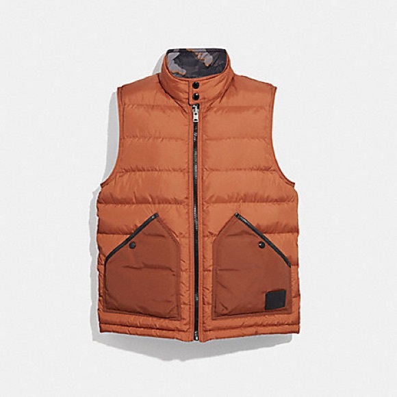 Coach Reversible Puffer Vest - Picture 1 of 7